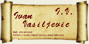 Ivan Vasiljević vizit kartica